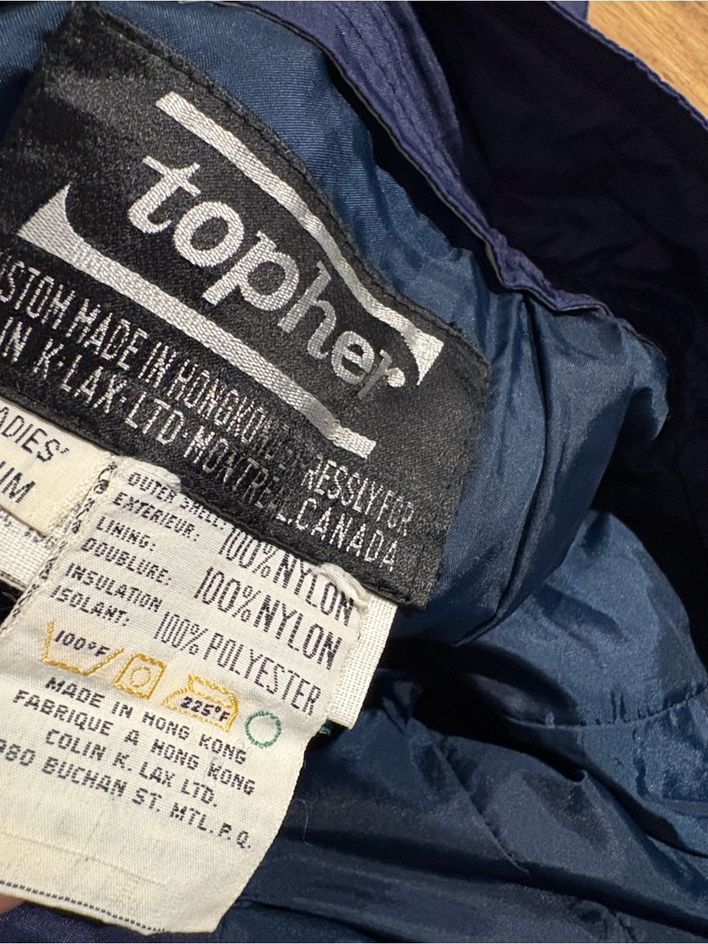 Vintage topher navy ski/snowpants